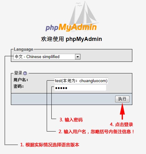 登陸遠(yuǎn)程服務(wù)器phpmyadmin控制面板